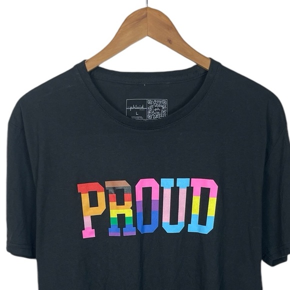 TS1054 Mens Phluid Brand Proud Multicolor Pride LQBTQ T Shirt L - Picture 2 of 3